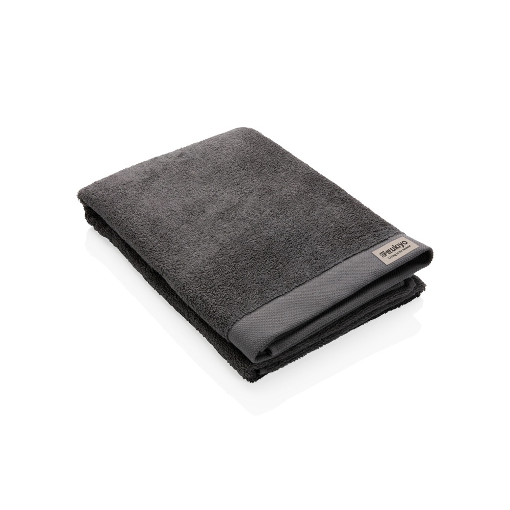 Serviette bain 70x140cm Ukiyo Sakura AWARE™ Made in Europe - antracite (± PMS Cool Grey 10)