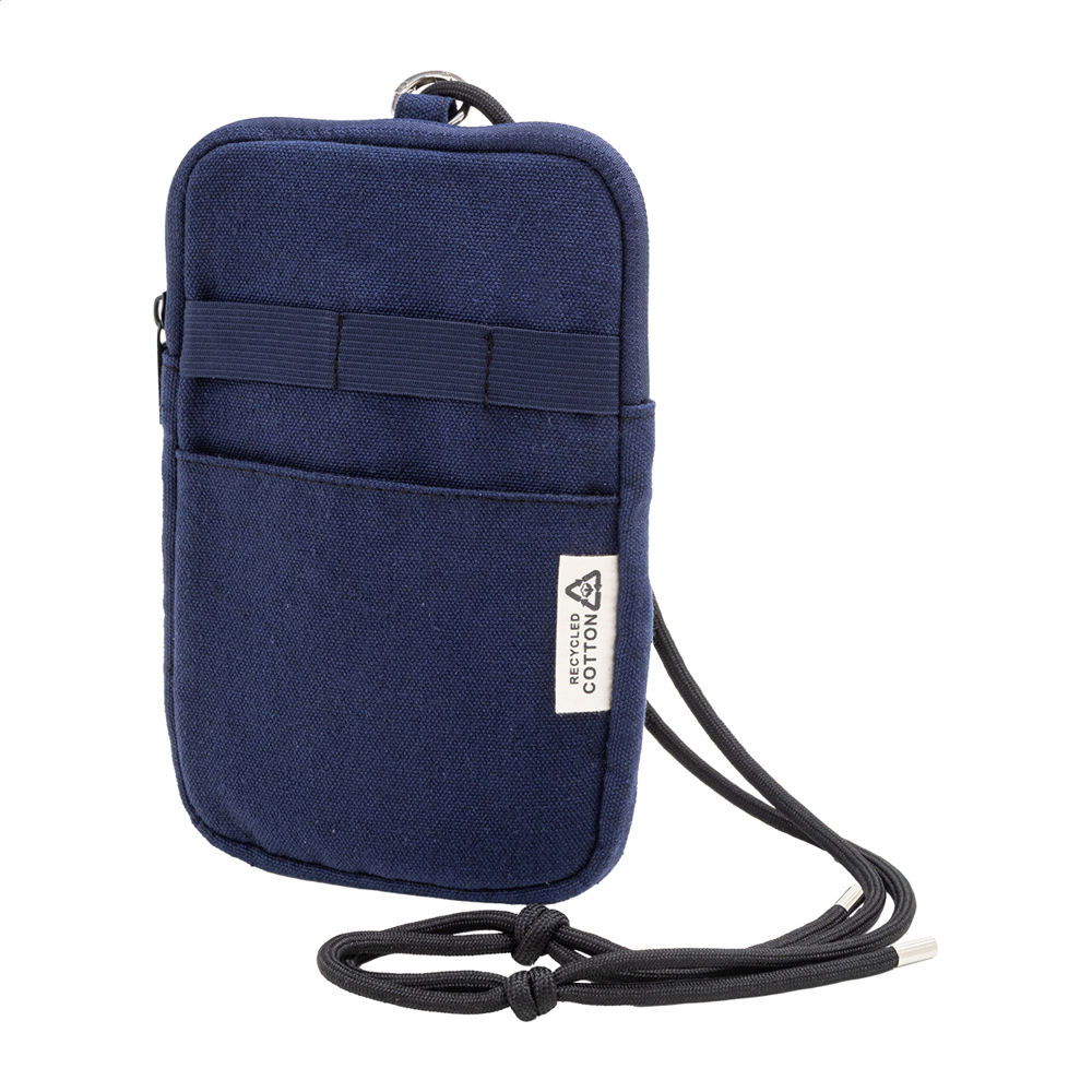 CanvaFon - gerecycled canvas crossbody mobiele tas - blauw