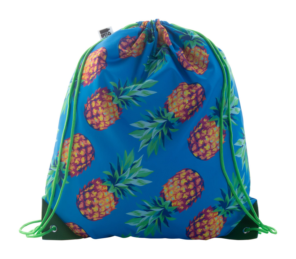 CreaDraw Plus RPET - custom made tas met trekkoordsluiting - groen/wit