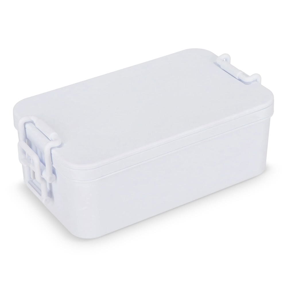 Dubbellaagse Lunchbox met Bestek - wit