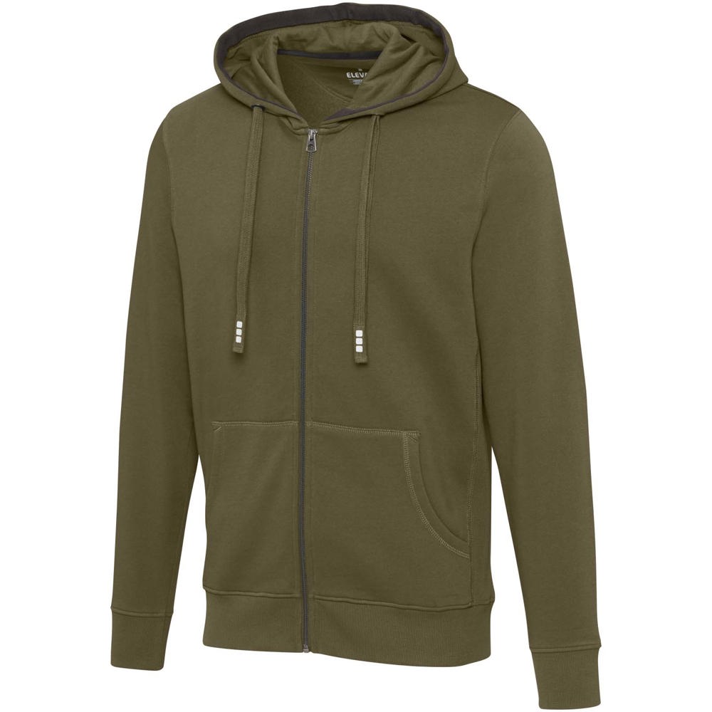 Arora heren hoodie met ritssluiting - Bosgroen