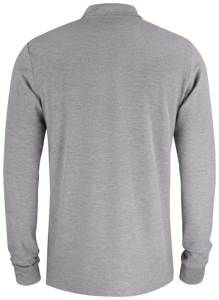 Clique - Basic Polo Pocket L/S Grismélange M