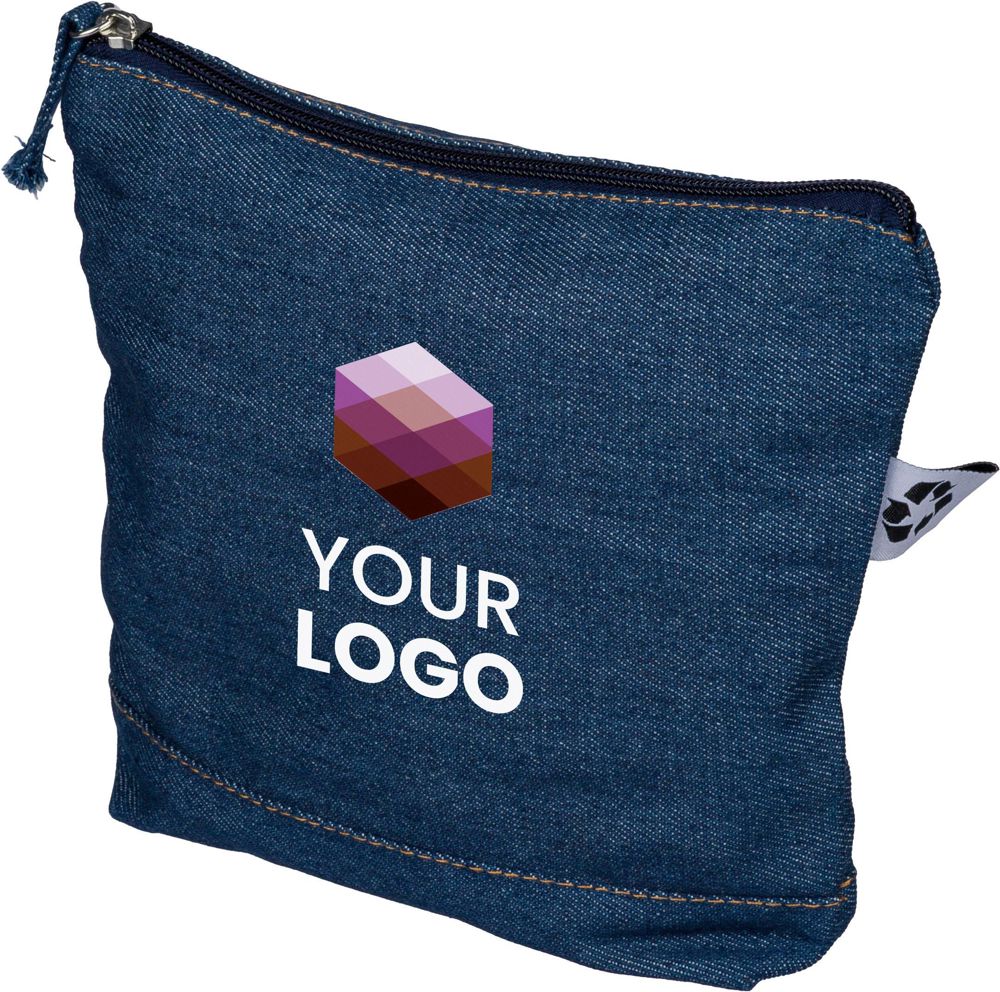 Trousse de maquillage en denim recyclé Orin