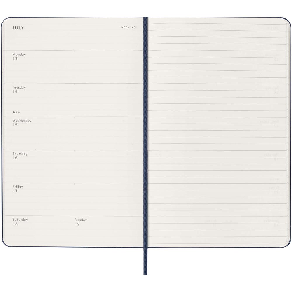 Agenda L hebdomadaire 12 mois Moleskine à couverture rigide