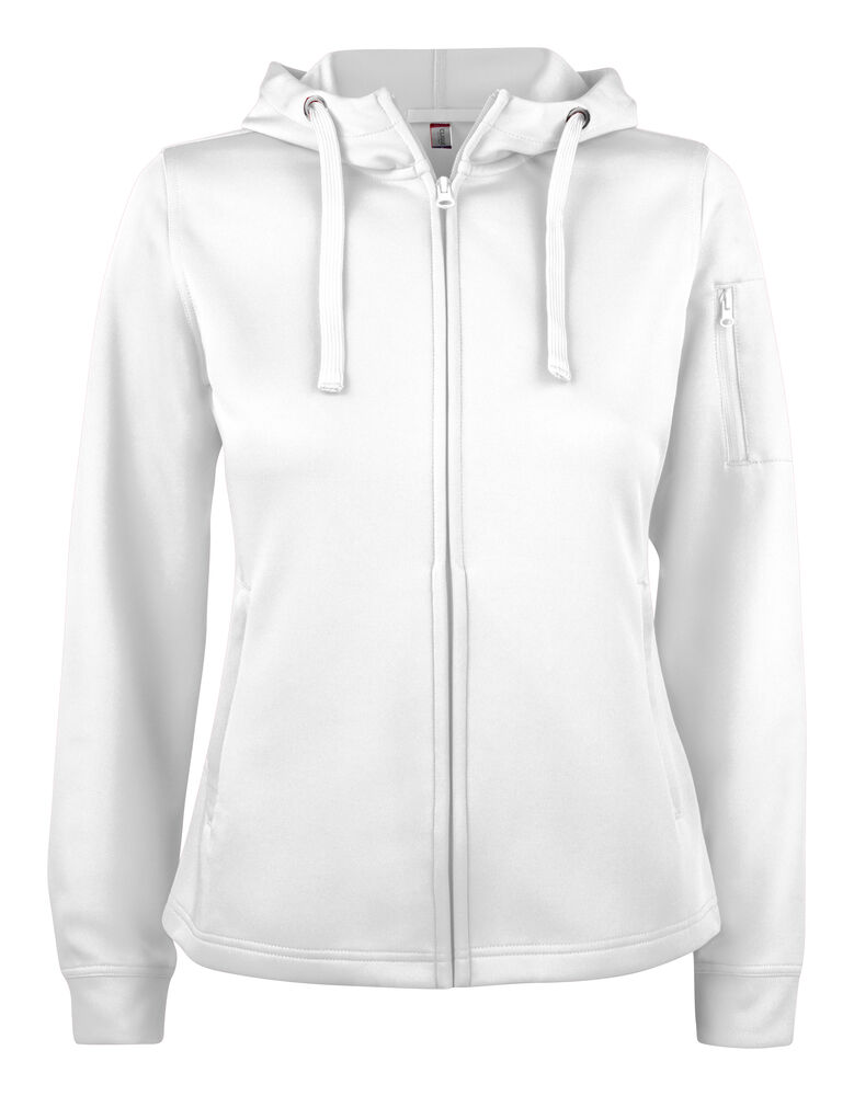 Clique - Basic Active Hoody Full Zip Women - Blanc