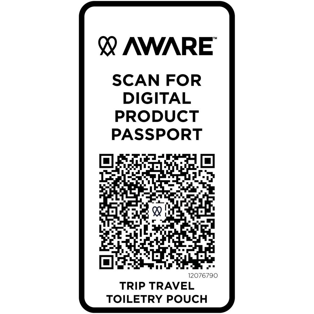 Trousse de toilette de voyage Trip Aware™ de 2 L en matériaux recyclés