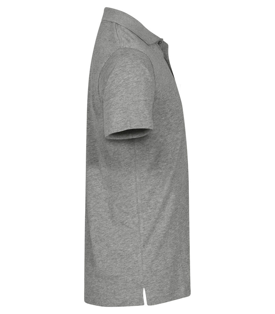Clique - Single Jersey Polo Grijs-melange XS