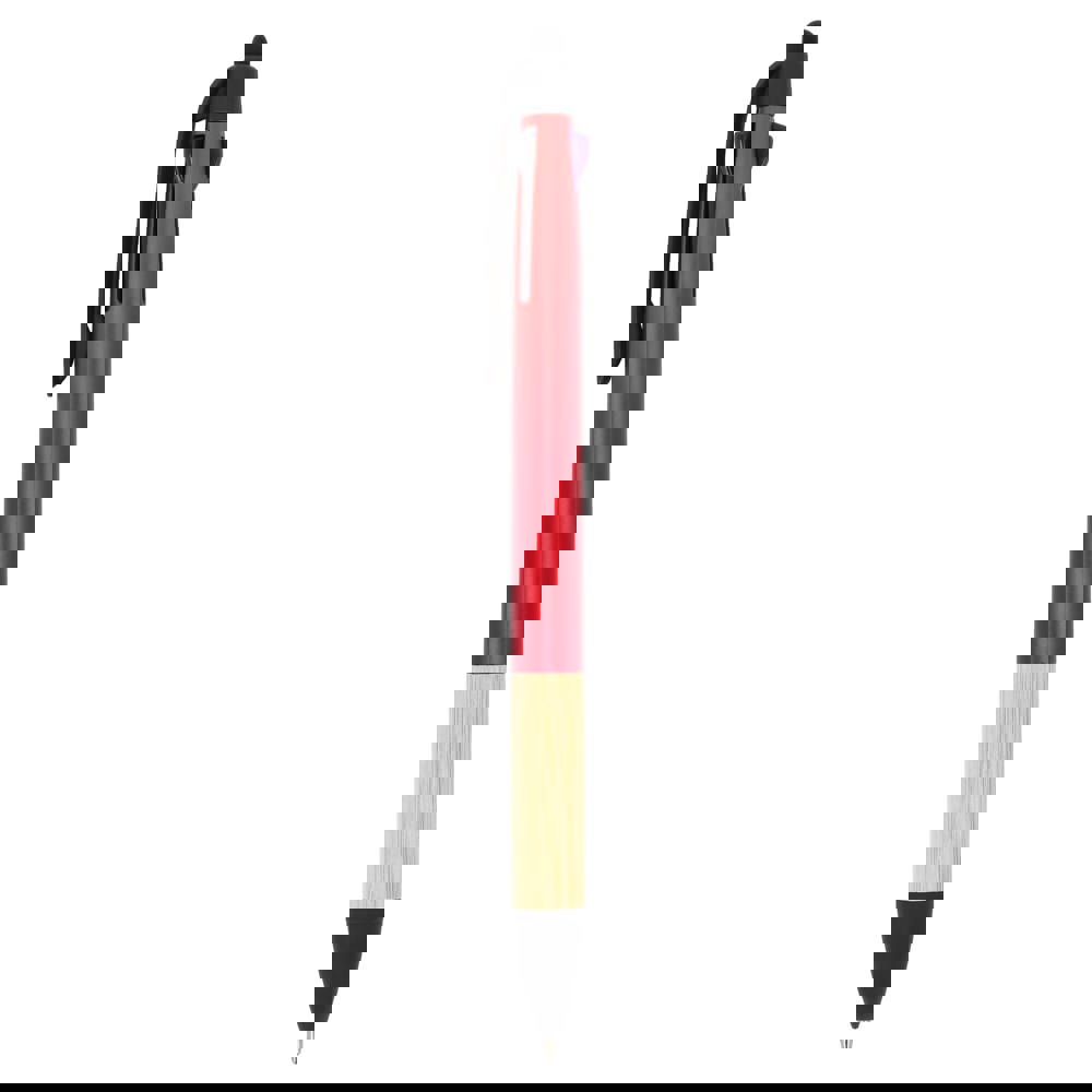 3-kleuren pen met bamboe grip