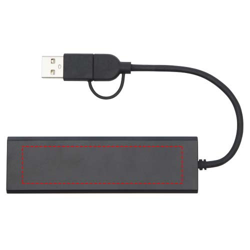 Concentrateur USB 2.0 Rise en aluminium recyclé certifié RCS