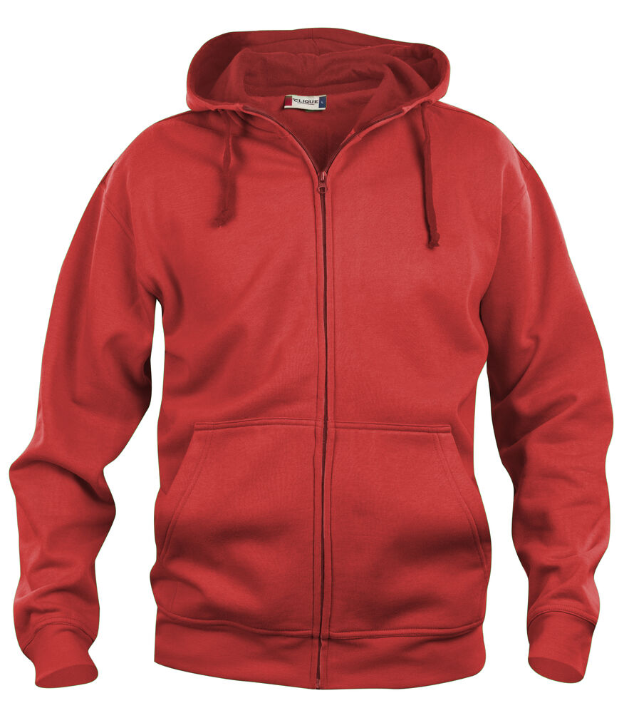 Clique - Basic Hoody Full Zip Rouge S
