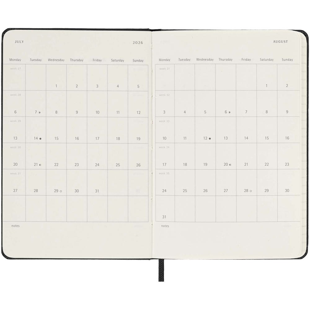 Moleskine hardback pocket dag-agenda voor 12 maanden