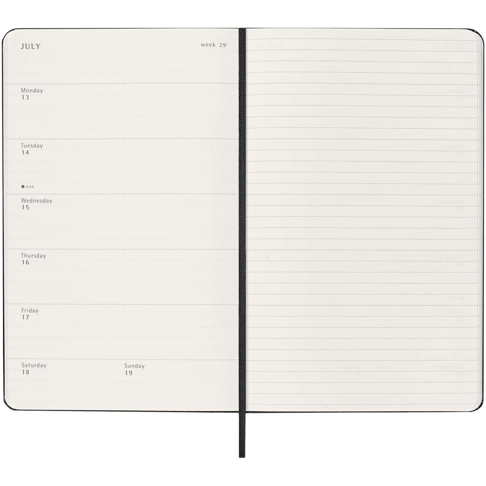Agenda L hebdomadaire 12 mois Moleskine à couverture rigide