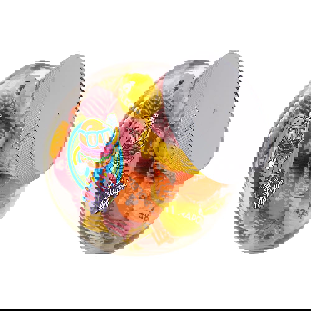Klein glazen potje 0,4 liter, gevuld met snoep