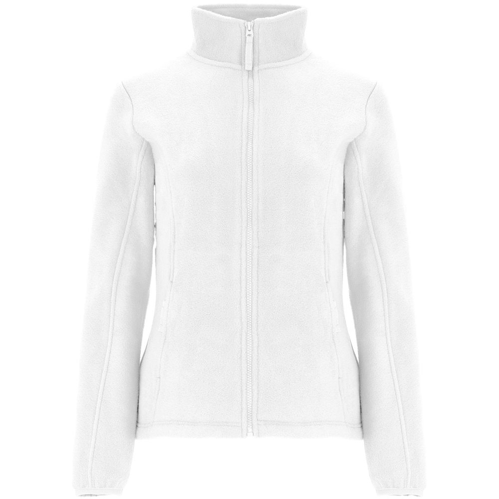 Artic fleece damesjack met volledige rits - wit