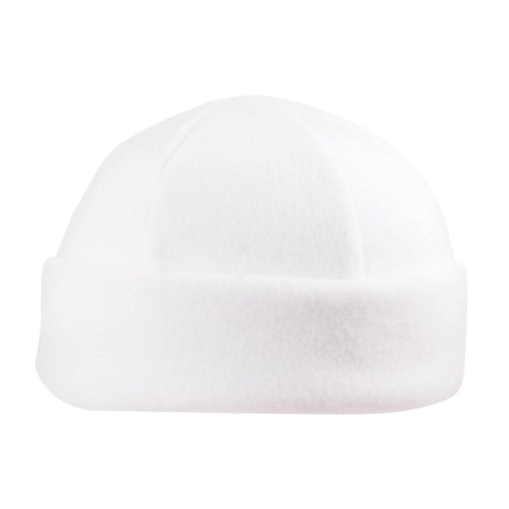 Fleece muts 6 panelen - Wit (White) / Wit