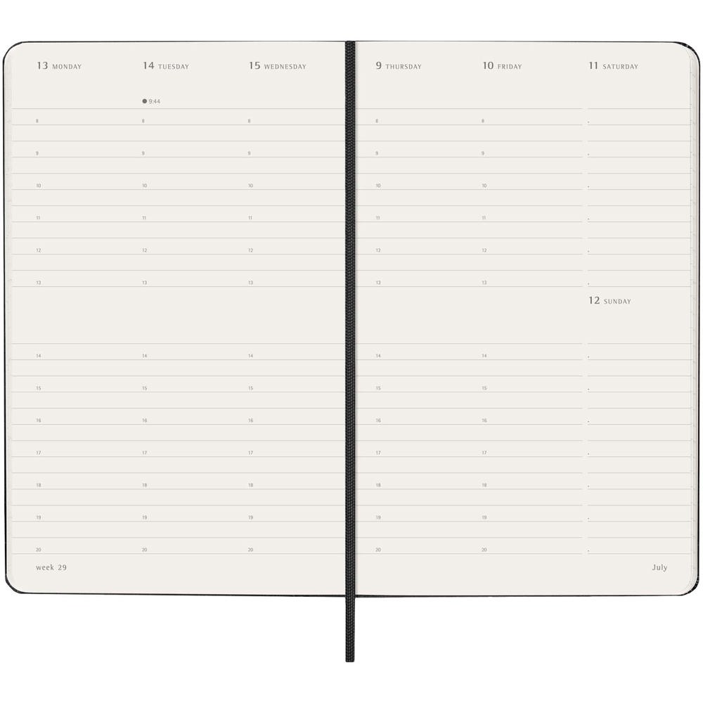 Agenda L vertical 12 mois Moleskine à couverture rigide