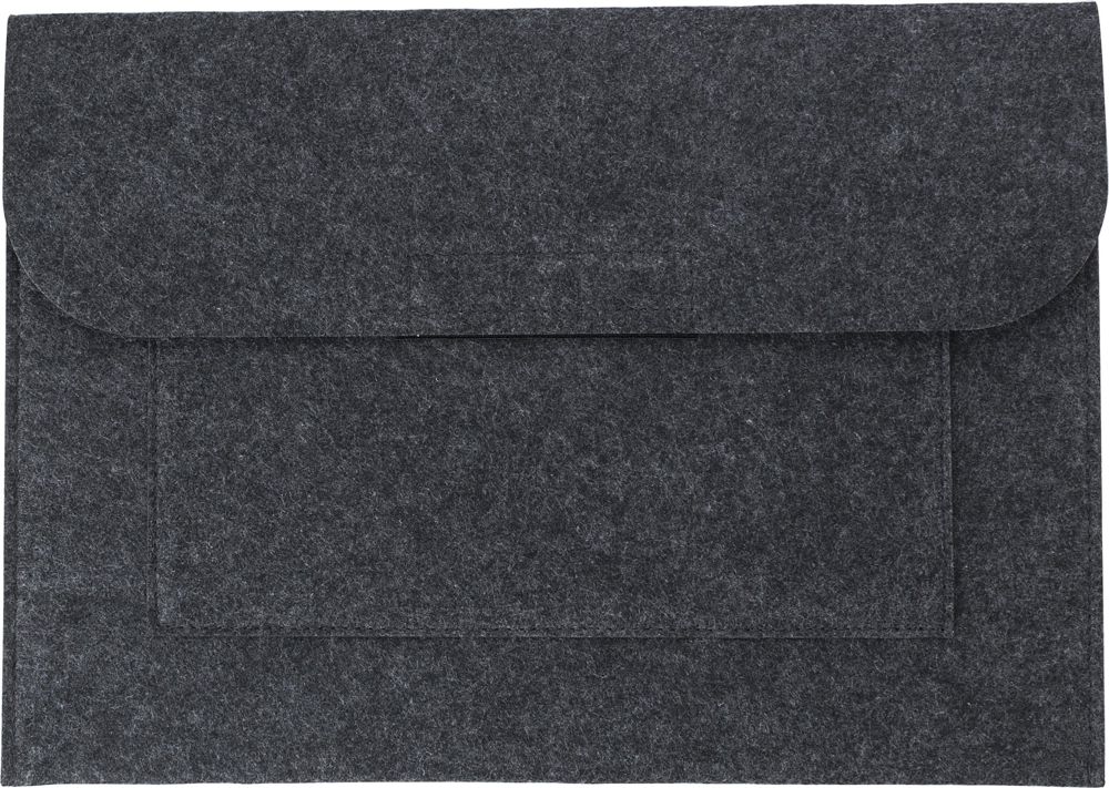 Pochette en feutre rPET Riley - Gris foncé