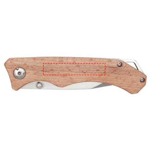 Couteau de poche en bois Dave avec clip de ceinture