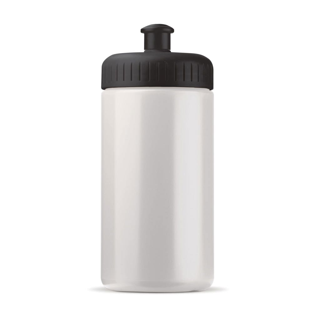 Bidon de sport Bio based 500ml basic - Blanc / Noir