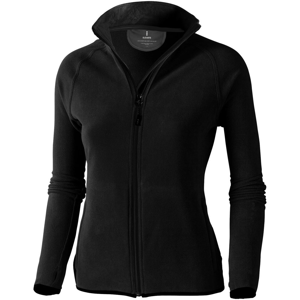 Brossard fleece dames jas met ritssluiting - zwart