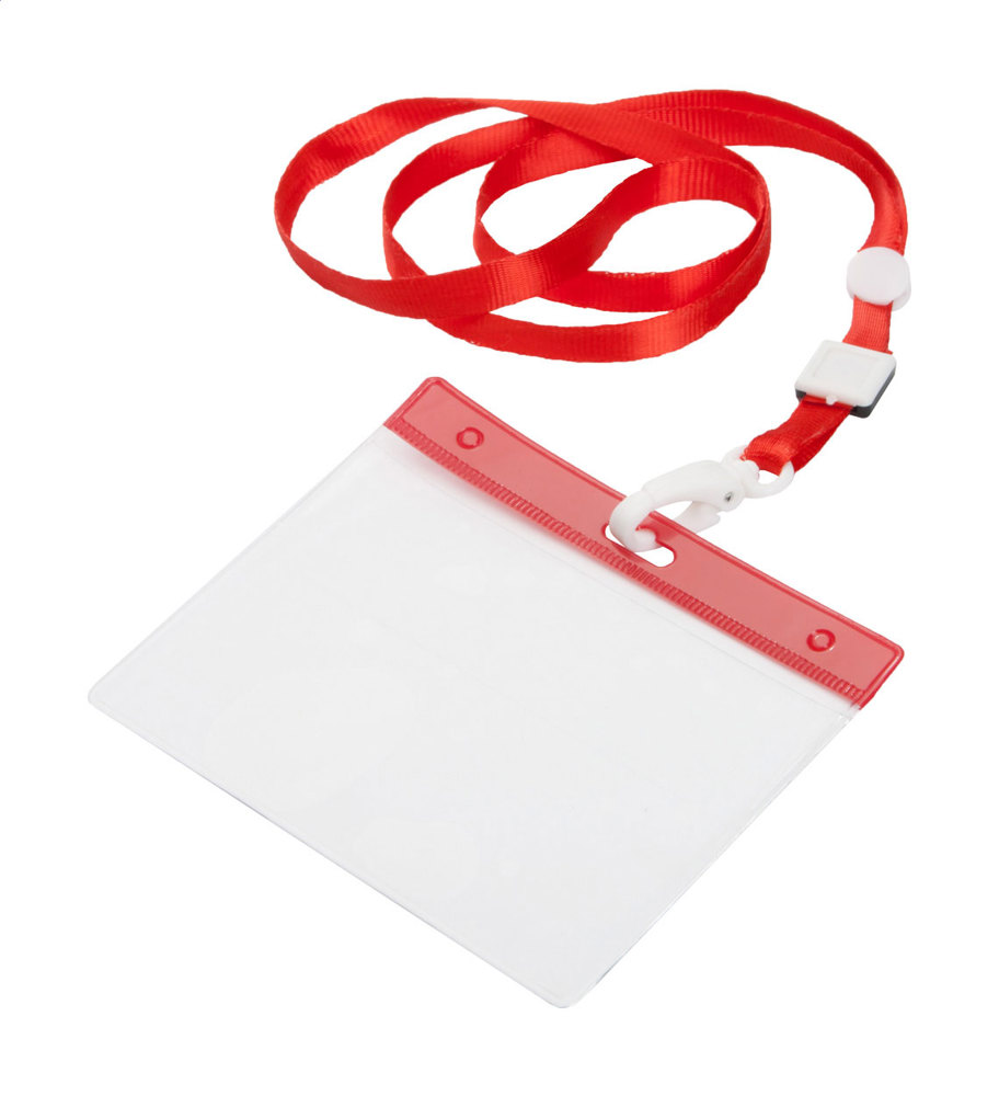Ballek - lanyard - rood/transparant