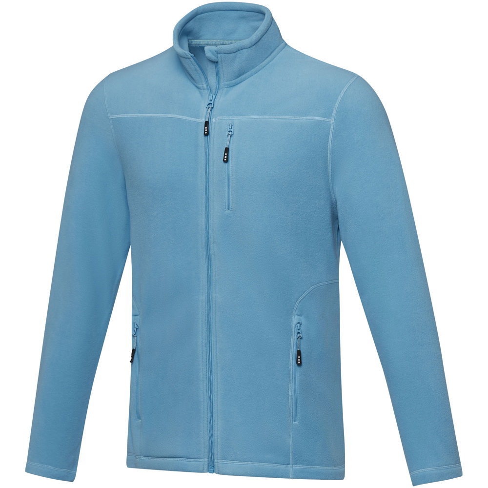 Amber GRS gerecycled heren fleece jas met volledige rits - NXT-blauw