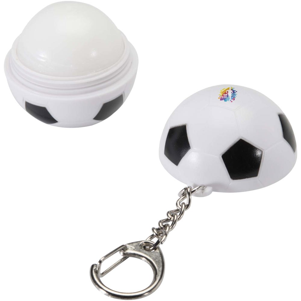 Baume à lèvres vanille en forme de ballon de football Rami avec FPS 15 et porte-clés