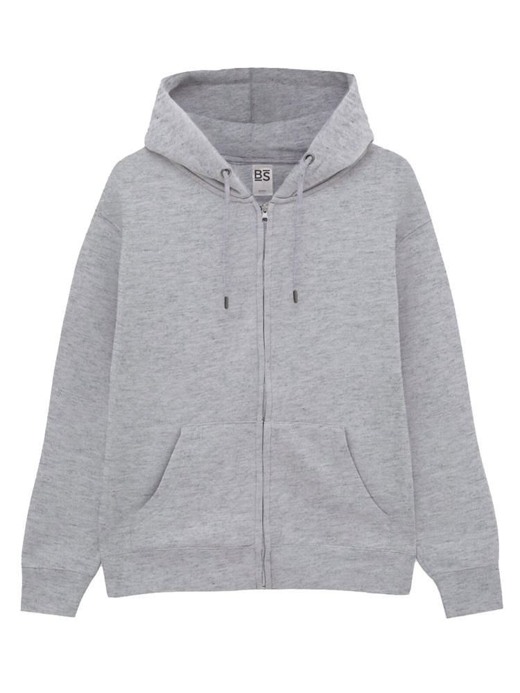 BS Chili sweat à capuche zippé, 280 gr/m² - Gris mêlée (PMS Cool Grey 7C)