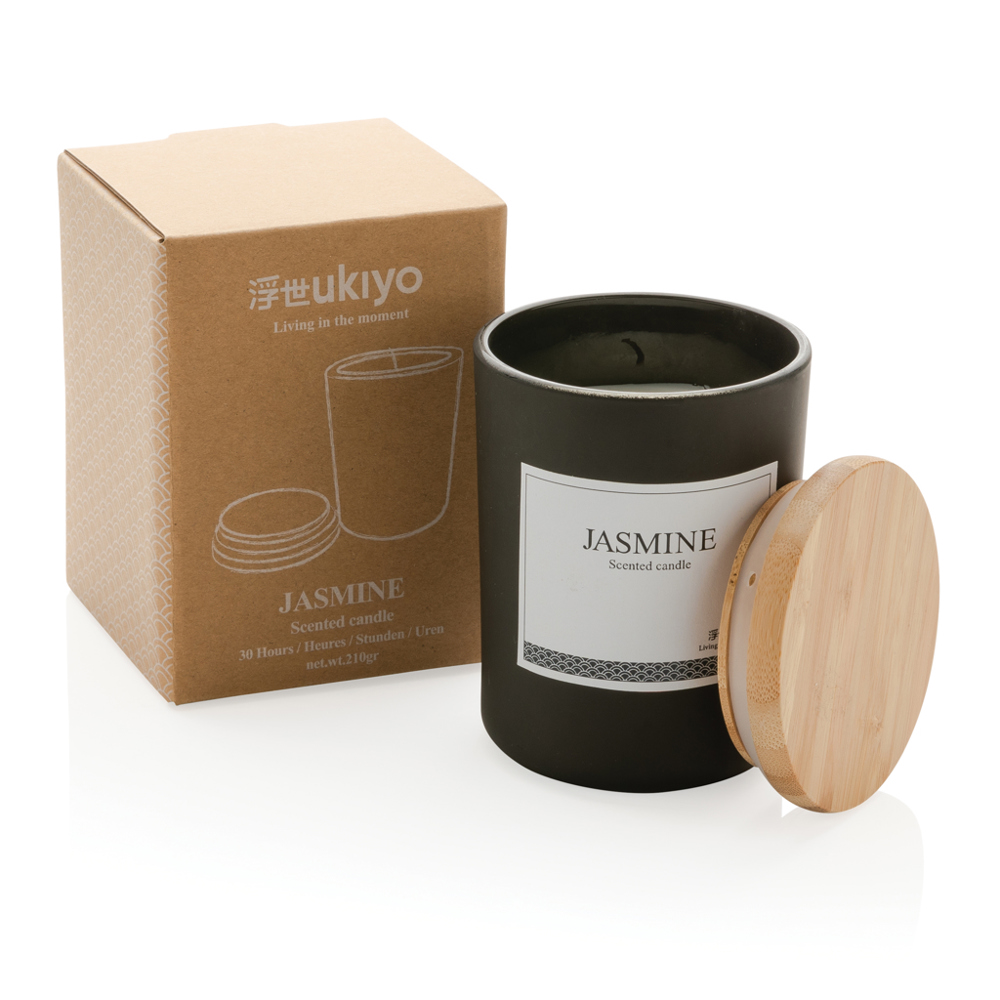 Ukiyo luxe geurkaars met bamboe deksel