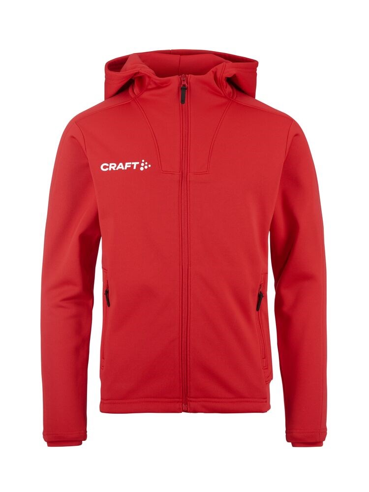 Craft - Evolve 2.0 Brushed Hood Jacket Jr Bright red 134/140