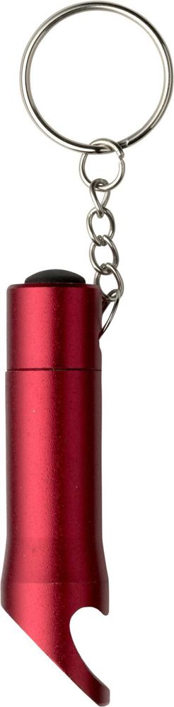 Aluminium 2-in-1 sleutelhanger Carla - rood