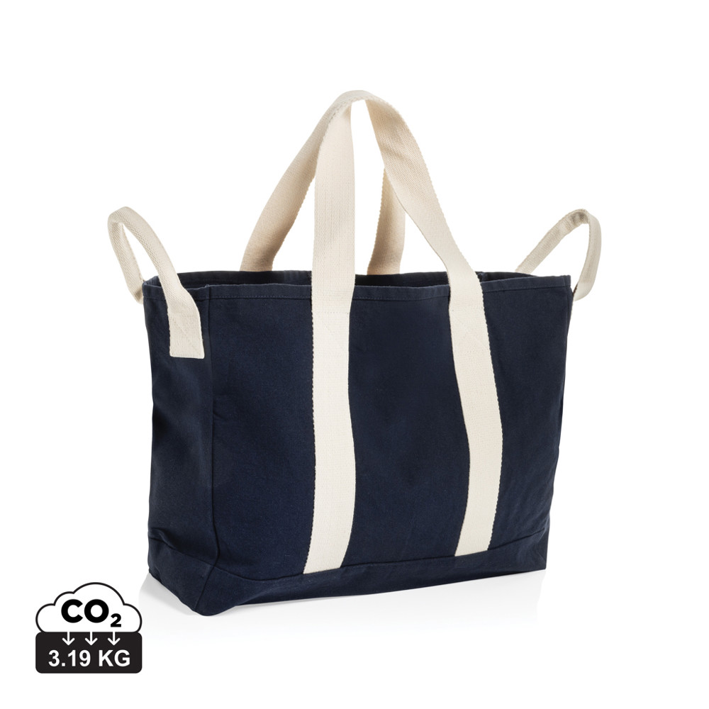 Sac de plage BEAU AWARE™ en toile recyclée 400 g/m², avec po