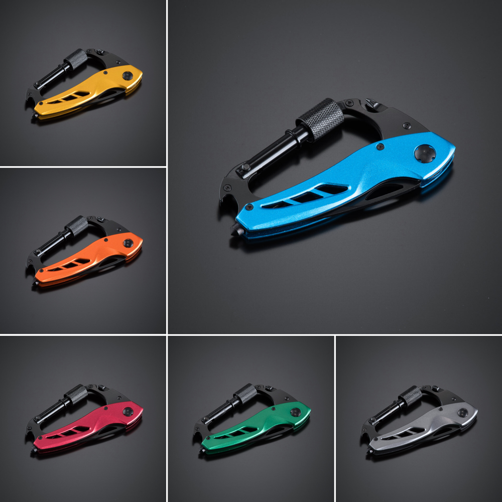 Optima vouwmes met karabijnhaak