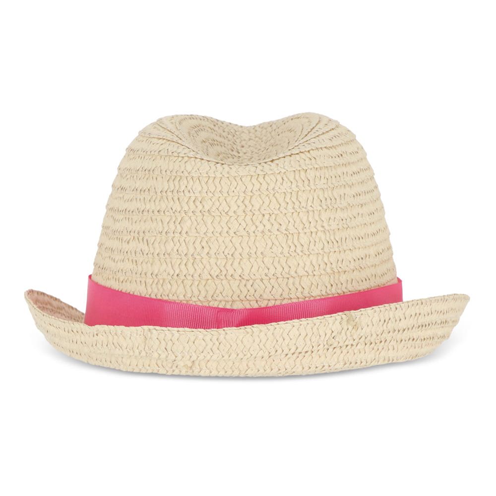 Chapeau de paille végétal avec bande colorée