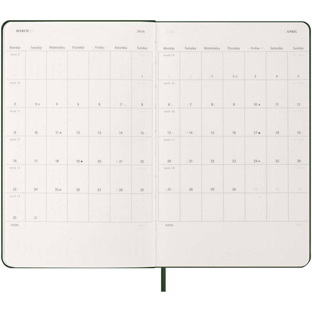 Agenda L quotidien 12 mois Moleskine à couverture rigide