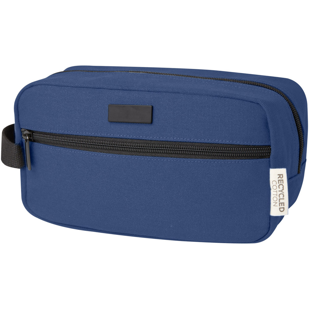 Pochette pour accessoires de voyage Joey de 3,5 L en toile recyclée certifiée GRS - Bleu marine