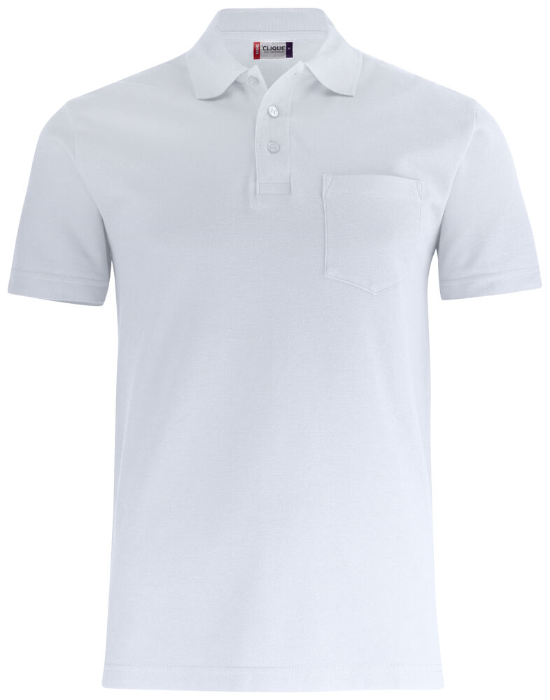 Clique - Basic Polo Pocket - Blanc