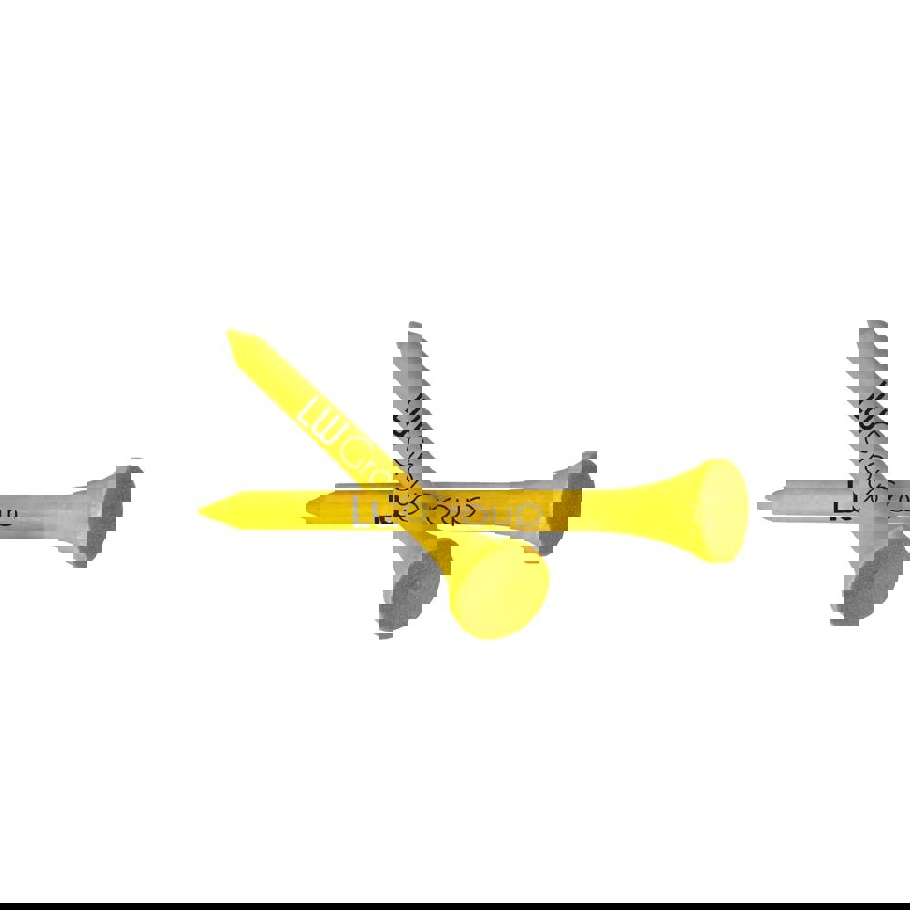 Bamboe houten tee 70 mm - Goud