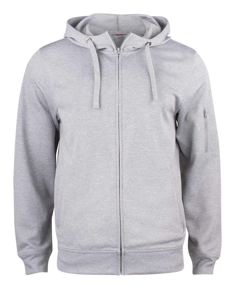 Clique - Basic Active Hoody Full Zip - Grismélange