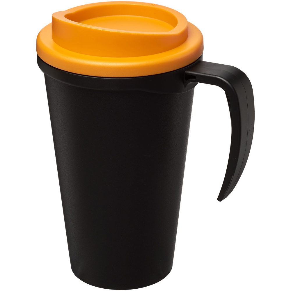 Americano® grande 350 ml geïsoleerde beker - Zwart, Oranje