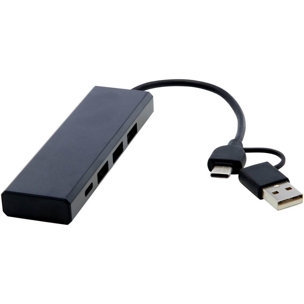 Concentrateur USB 2.0 Rise en aluminium recyclé certifié RCS