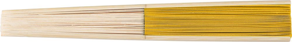 Bamboe handwaaier Elio - geel