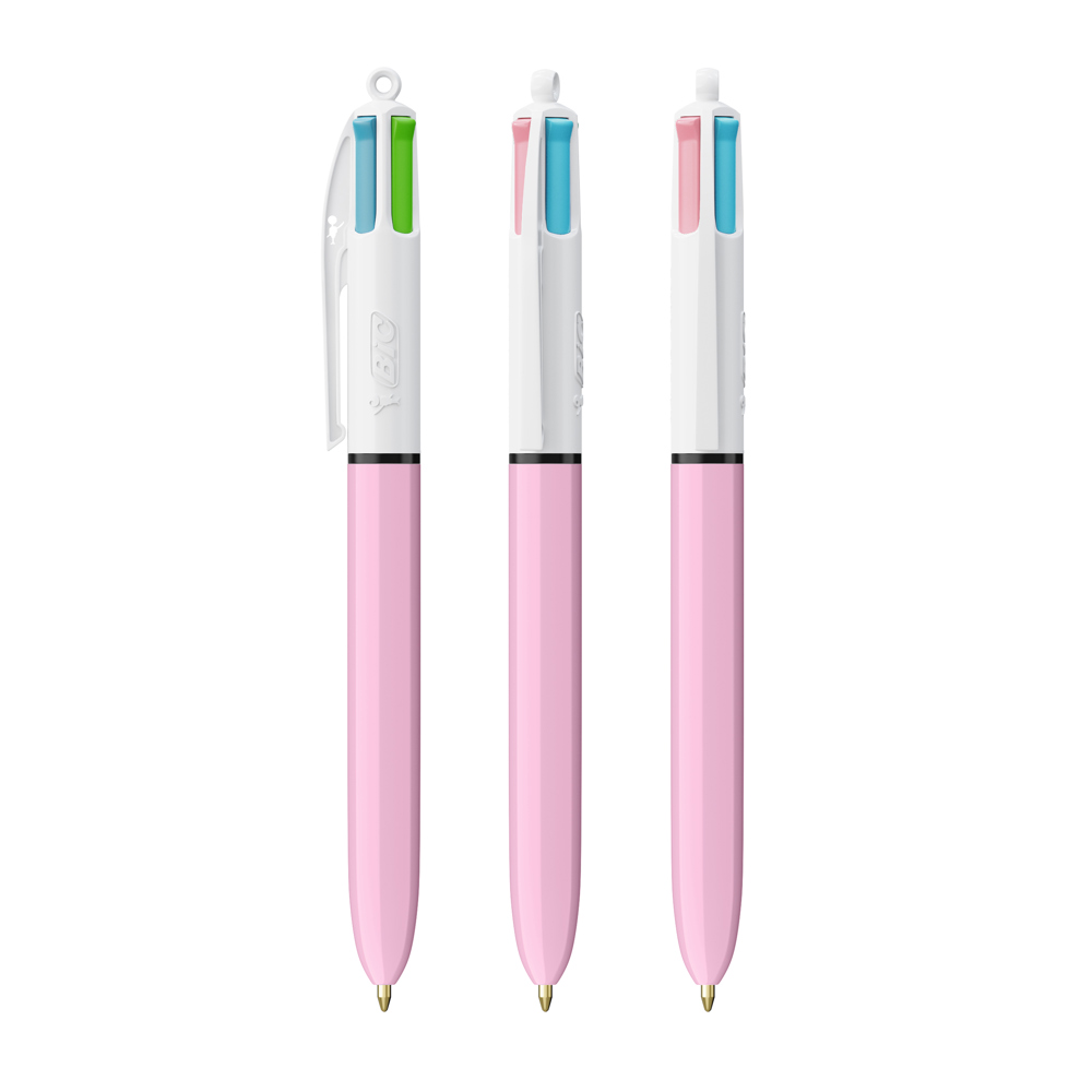 BIC® 4 Couleurs Fashion bille - Blanc/Violet Pastel