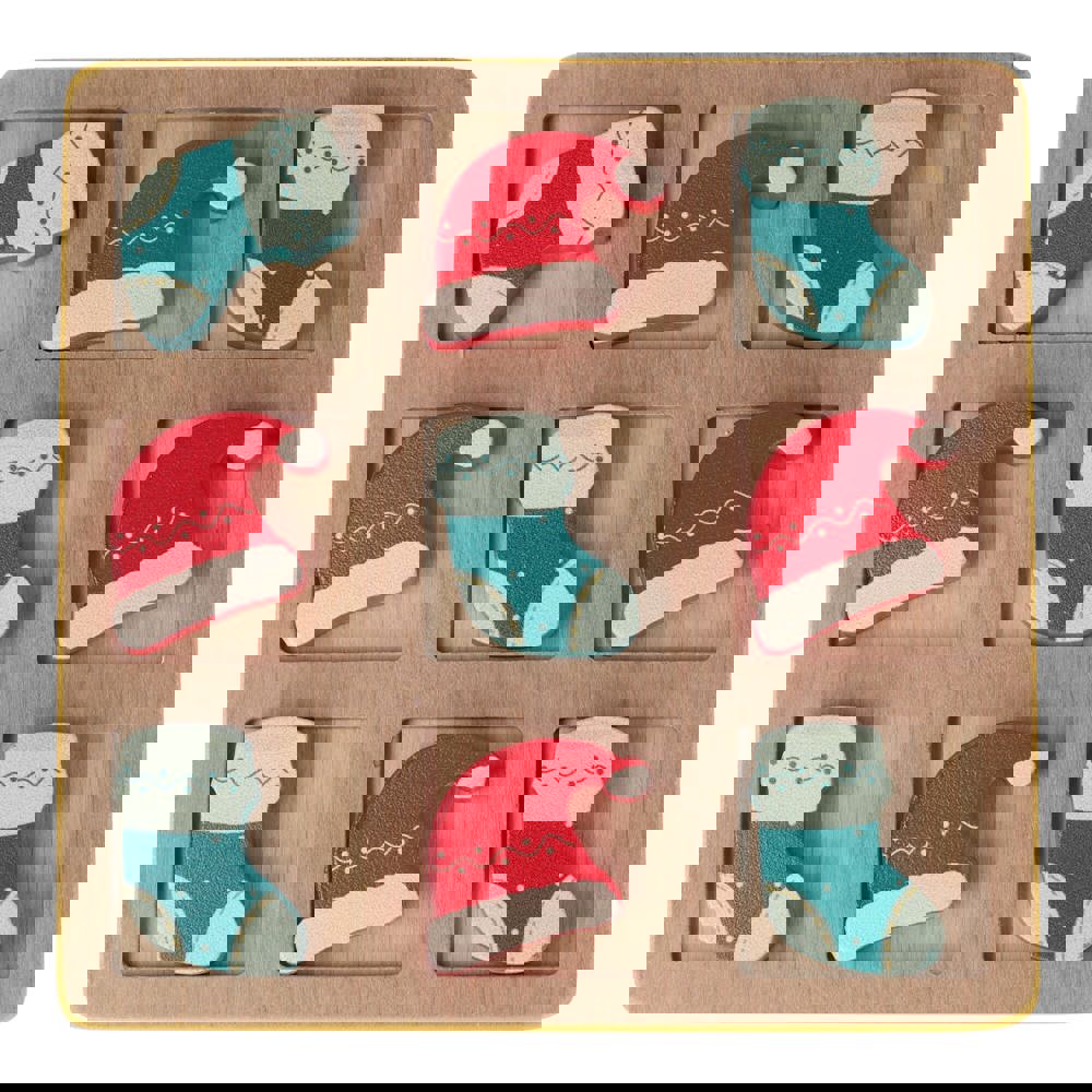 InSideOut Houten Kerstmis tic-tac-toe