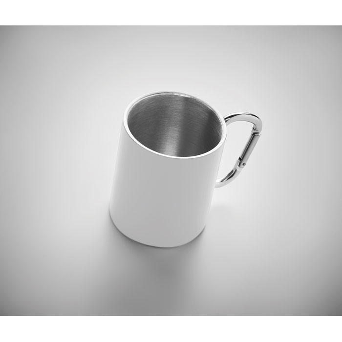 AROM - Mug en métal anse mousqueton
