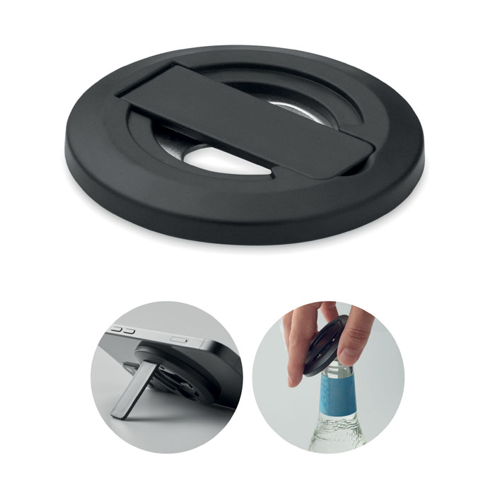 DOSENUNO - Telefoonhouder en flesopener - zwart