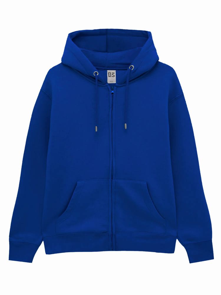 BS Chili sweat à capuche zippé, 280 gr/m² - Bleu cobalt (PMS 2145C)
