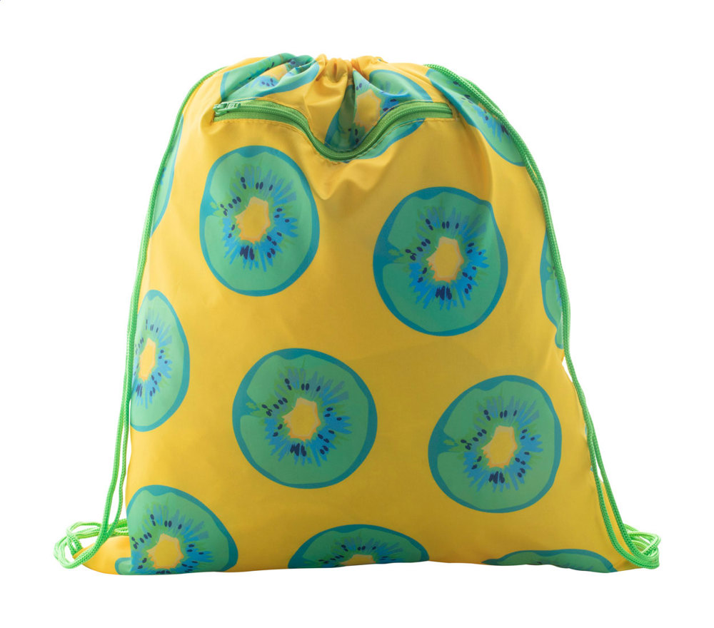 CreaDraw Zip - custom made tas met trekkoord - groen/wit