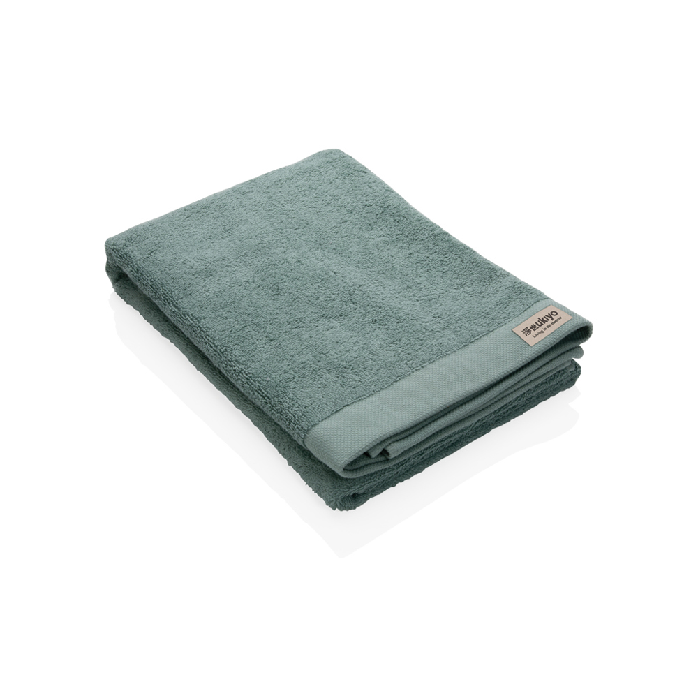 Serviette bain 70x140cm Ukiyo Sakura AWARE™ Made in Europe - vert (± PMS 5575)