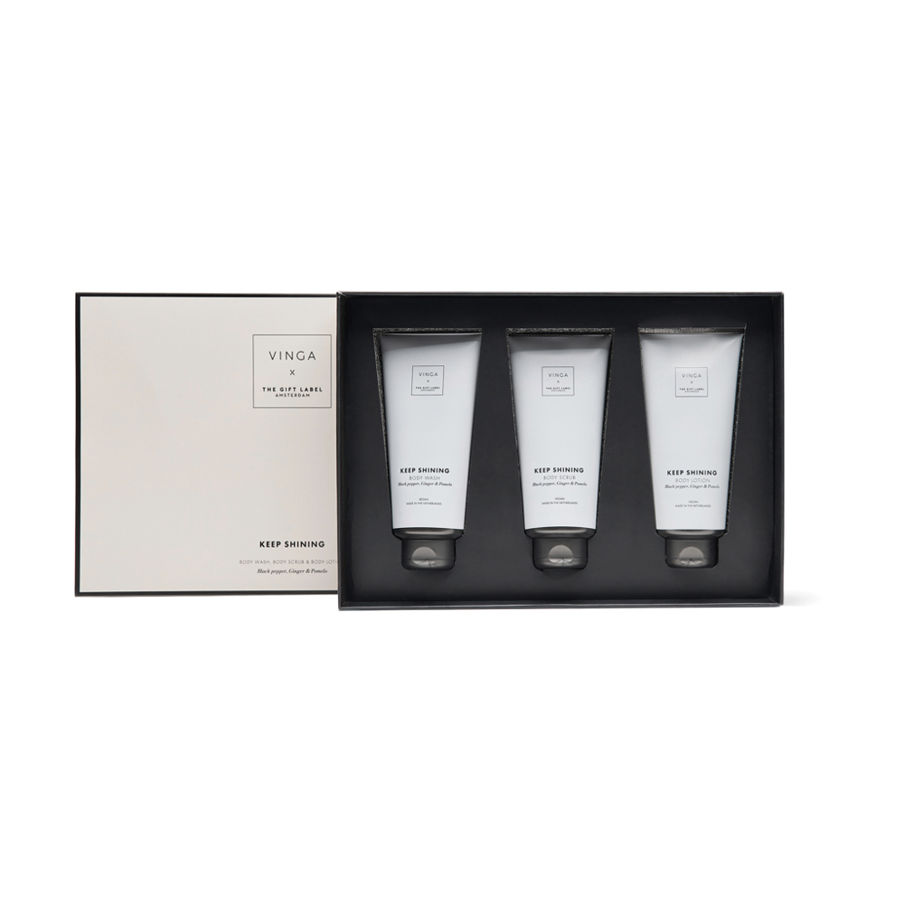 VINGA x TGL giftset voor lichaamsverzorging